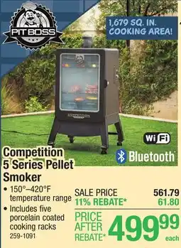 Menards Pit Boss Competition Five Series Vertical Pellet Smoker offer