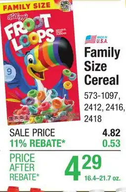 Menards Kellogg's Family Size Frosted Flakes Cereal - 24 oz offer