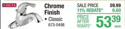 Menards Delta Classic One-Handle 4 Centerset Chrome Bathroom Sink Faucet offer