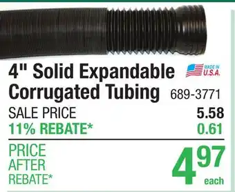 Menards FLEX-Drain 4 x 8' Solid Drain Pipe offer