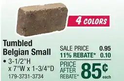 Menards 3-1/2 x 1-3/4 Quarry Gray Tumbled Small Belgian Wall Block offer