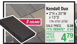 Menards 13 x 20 Charcoal Kendall Duo Paver & Freestanding Wall Block offer