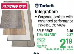 Menards Tarkett IntegraCore Natural Cascade 7 x 48 Floating Luxury Vinyl Plank Flooring (19.02 sq.ft/ctn) offer