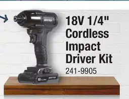Menards North Tech 18-Volt Cordless 1/4 Impact Driver Kit offer