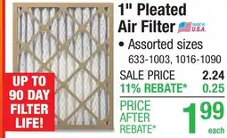 Menards True Blue Basic 12 x 20 x 1 MERV 7 Pleated Air Filter offer