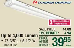Menards Lithonia Lighting 4000 Lumens 4' LED Wraparound Light offer