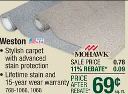 Menards Mohawk Weston Bridle Frieze Carpet 12 ft. Wide offer