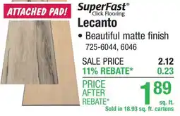 Menards SuperFast Lecanto Foothills 7 x 48 Floating Luxury Vinyl Plank Flooring (18.93 sq.ft/ctn) offer