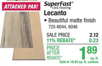 Menards SuperFast Lecanto Foothills 7 x 48 Floating Luxury Vinyl Plank Flooring (18.93 sq.ft/ctn) offer