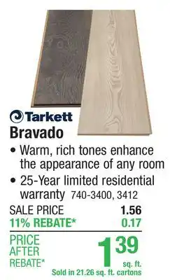 Menards Tarkett Bravado Pale Nordic Larch 8-1/32 x 47-5/8 Laminate Flooring (21.26 sq.ft/ctn) offer