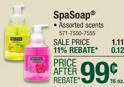 Menards SpaSoap Vanilla & Honey Foaming Hand Soap - 16 oz offer