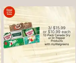 Walgreens 12-Pack Canada Dry or Dr Pepper Products offer
