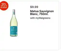 Walgreens Matua Sauvignon Blanc, 750ml offer