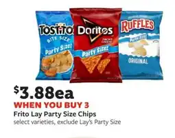 Fareway Frito lay party size chips offer