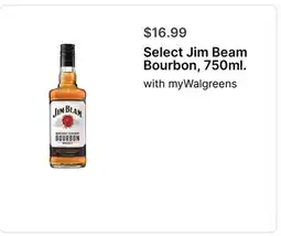 Walgreens Select Jim Beam Bourbon, 750ml offer