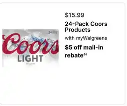 Walgreens Coors Products offer