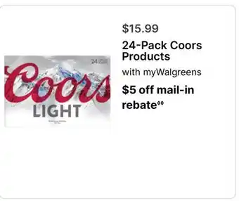 Walgreens Coors Products offer