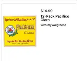Walgreens 12-Pack Pacifico Clara offer