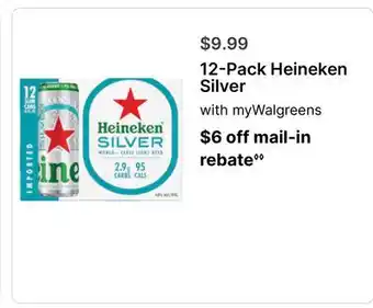 Walgreens 12-Pack Heineken Silver offer