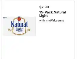 Walgreens 15-Pack Natural Light offer