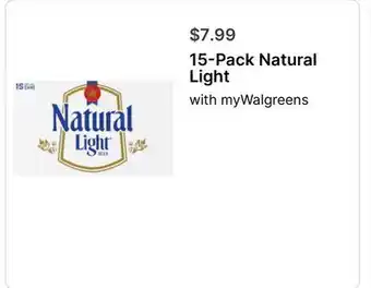 Walgreens 15-Pack Natural Light offer