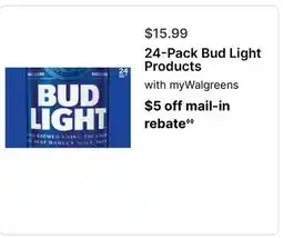 Walgreens 24-Pack Bud Light Products offer
