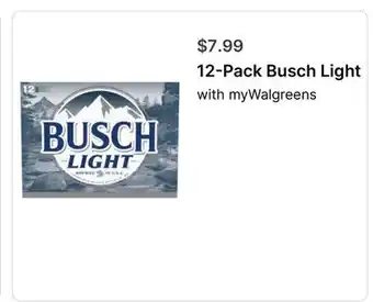 Walgreens 12-Pack Busch Light offer
