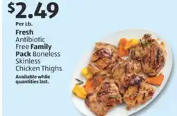 Aldi Fresh Antibiotic Free Boneless Skinless Chicken Thighs offer