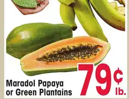 Jewel-Osco Maradol Papaya or Green Plantains offer