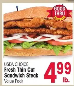 Jewel-Osco USDA CHOICE Fresh Thin Cut Sandwich Steak offer