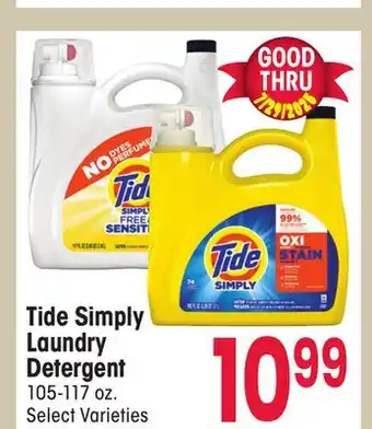 Jewel-Osco Tide Simply Laundry Detergent offer