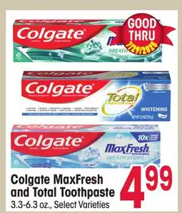 Jewel-Osco Colgate MaxFresh and Total Toothpaste offer