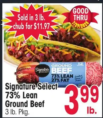 Jewel-Osco Signature Select 73% Lean Ground Beef offer