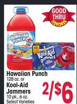 Jewel-Osco Hawaiian Punch 128 oz. or Kool-Aid Jammers 10 pk., 6 oz offer