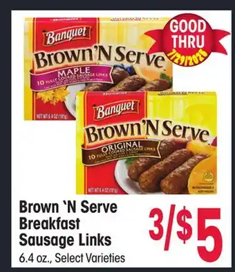 Jewel-Osco Brown'N Serve Breakfast Sausage Links offer