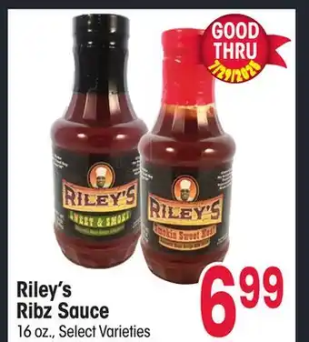 Jewel-Osco Riley's Ribz Sauce offer