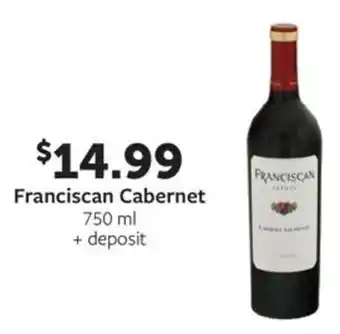 Fareway Franciscan cabernet offer