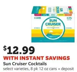 Fareway Sun cruiser cocktails offer
