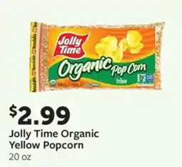 Fareway Jolly time organic yellow popcorn offer