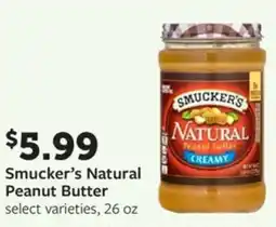 Fareway Smucker's natural peanut butter offer
