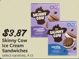 Fareway Skinny cow ice cream sandwiches offer