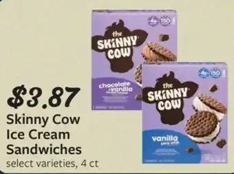 Fareway Skinny cow ice cream sandwiches offer