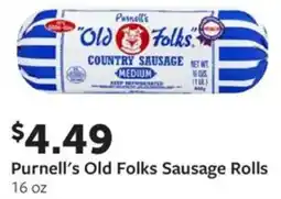 Fareway Purnell's old folks sausage rolls offer