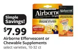Fareway Airborne effervescent or chewable supplements offer