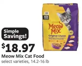 Fareway Meow mix cat food offer