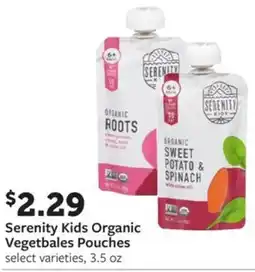 Fareway Serenity kids organic vegetbales pouches offer