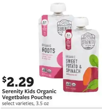 Fareway Serenity kids organic vegetbales pouches offer
