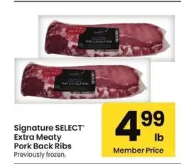 Albertsons Signature SELECT Extra Meaty Pork Back Ribs - Previously frozen offer