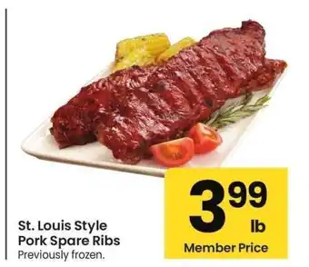 Albertsons St. Louis Style Pork Spare Ribs - Previously frozen offer