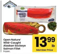Albertsons Open Nature Wild Caught Alaskan Sockeye Salmon Fillet - Frozen offer